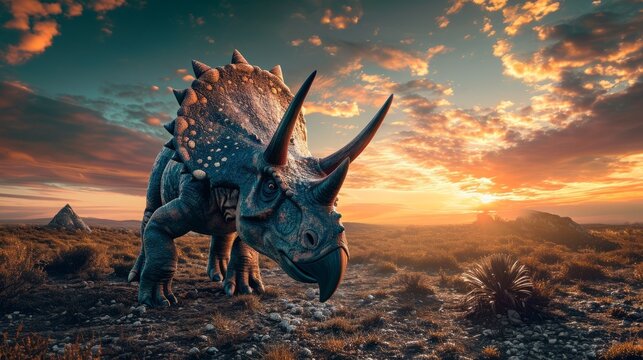 a triceratops