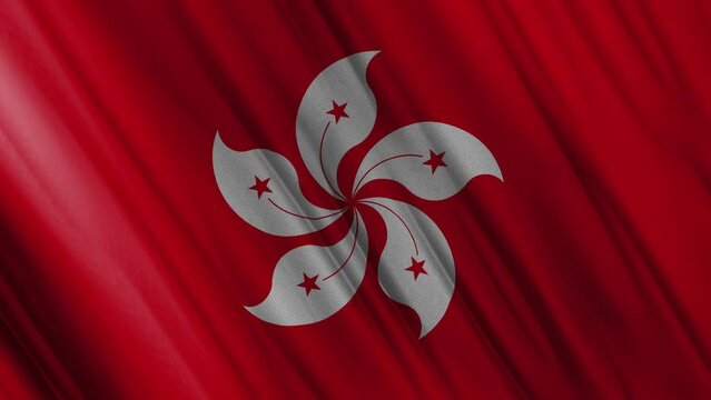 Hong Kong Waving Flag. National 3d Hong Kong Flag Waving. Hong Kong Flag 4k Resolution Background. Hong Kong Flag Closeup