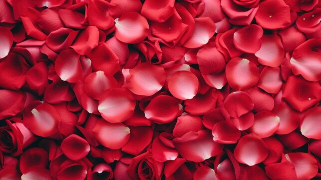 Rose petals backdrop for romantic and love theme decoration