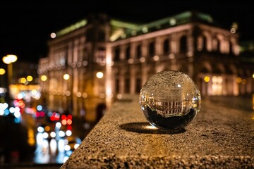 The Staatsoper in Vienna through the lens ball