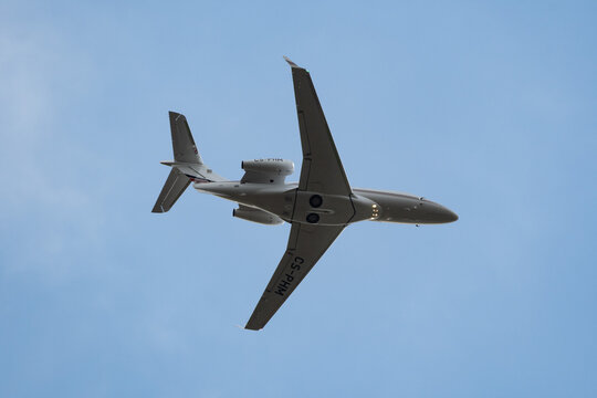 CS-PHM Embraer Phenom 300 jet in Zurich in Switzerland 4.1.2024