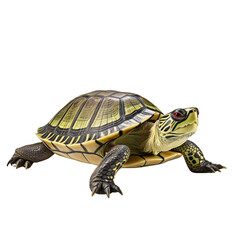 Turtle Isolated on Transparent Background, PNG