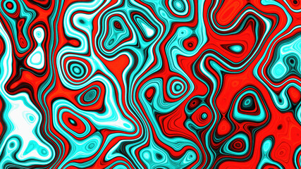 Colorful Psychedelic Abstract, Liquid Gradient Color Shapes. Graphic Design Elements