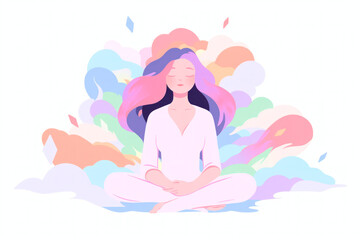 Pastel Dreamscape Meditation - A Tranquil Journey to Mindfulness and Inner Harmony.