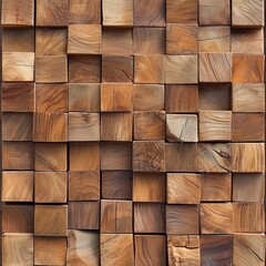 Nature's embrace! Explore the warmth of a natural wooden background with wood blocks, textured wall paneling, and wooden squares. Elevate your space with this captivating 3D rendering.