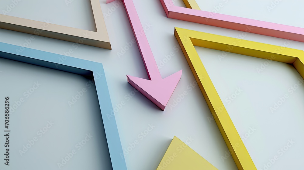 Poster arrows in a row. abstract background with arrows