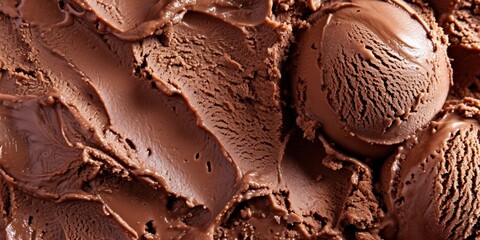Tasty chocolate ice cream, background