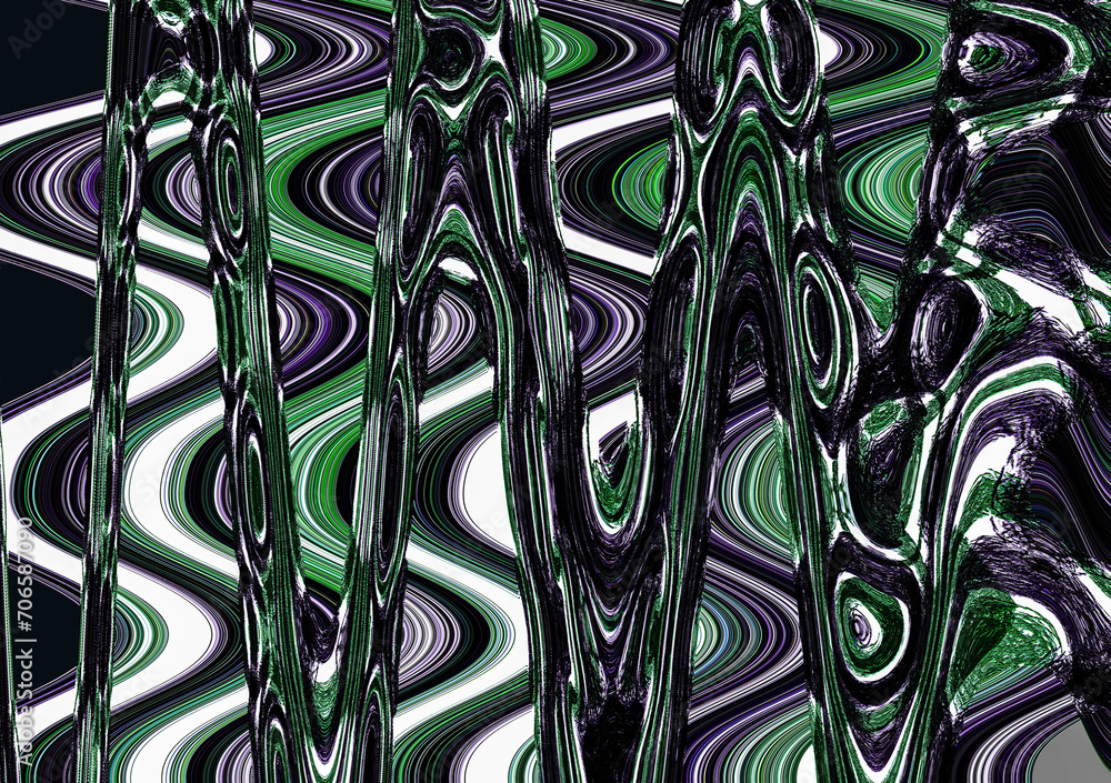 Poster abstract wavy background. wavy thin lines are grouped, arranged on different layers and create an in