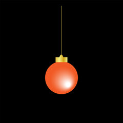 Hanging christmas balls , orange light design