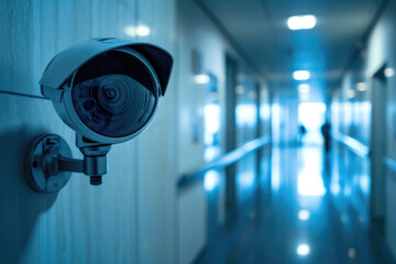 Surveillance Footage Captures Criminal Activity Inside Building - obrazy, fototapety, plakaty