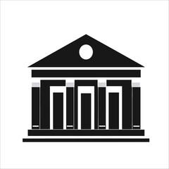 bank icon silhouette element for web app