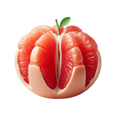 Grapefruit isolated sliced on transparent background Ai generative.