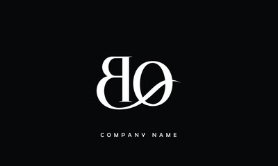 BQ, QB, B, Q Abstract Letters Logo Monogram