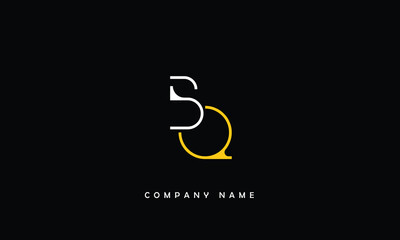 BQ, QB, B, Q Abstract Letters Logo Monogram