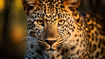 Leopard portrait, AI Generative.
