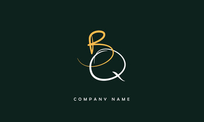 BQ, QB, B, Q Abstract Letters Logo Monogram