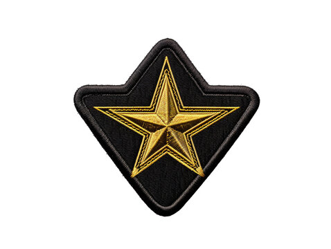 a black and gold star patch