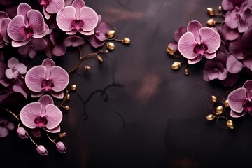 Attractive Luxury orchid background. Luxury elegant. Generate Ai