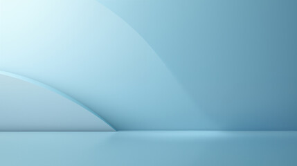Soothing blue curves intersecting with light for a clean, modern feel. Light blue background with copy space