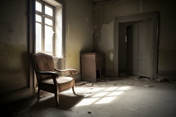 An indoor scene featuring a chair and armchair. Generative AI