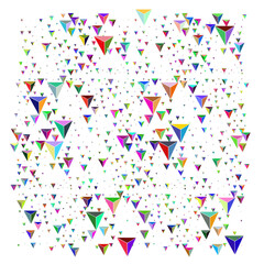 Colorful background. Abstract pattern with triangles on white background