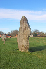Standing stone circle at Avebury in Wiltshire	