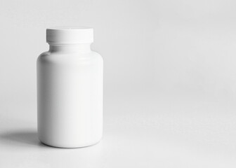3D illustration. Pills jar isolated.
