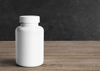 3D illustration. Pills jar isolated.