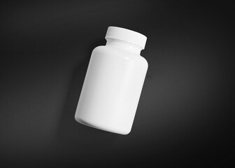 3D illustration. Pills jar isolated.