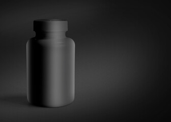 3D illustration. Pills jar isolated.