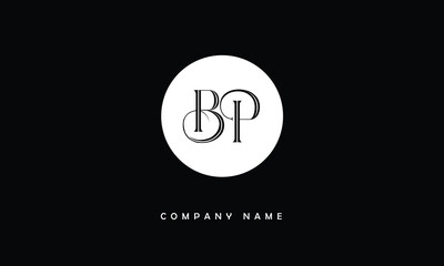 BP, PB, B, P Abstract Letters Logo Monogram