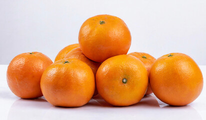 orange fruit isolated on white background