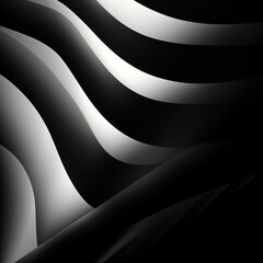 Fondo abstracto con formas sinuosas de tonos blancos y negros - obrazy, fototapety, plakaty