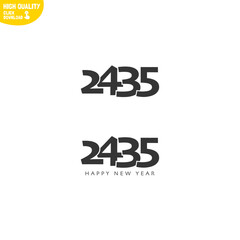 Creative Happy New Year 2435 Logo Design