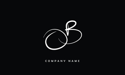 BO, OB, B, O Abstract Letters Logo Monogram