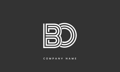 BO, OB, B, O Abstract Letters Logo Monogram