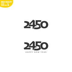 Creative Happy New Year 2450 Logo Design