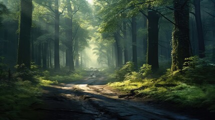 Obraz premium morning in the forest