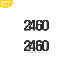 Creative Happy New Year 2460 Logo Design