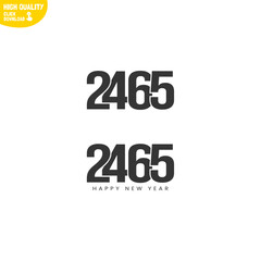 Creative Happy New Year 2465 Logo Design
