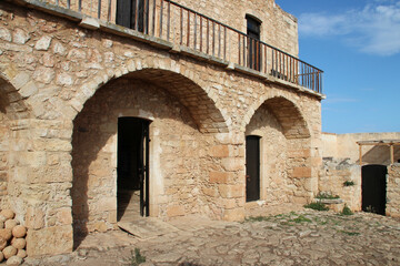 Fototapeta na wymiar ruined orthodox monastery (st john the theologian) in aptera in crete in greece 