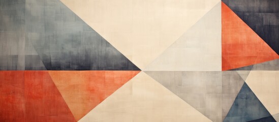Contemporary geometric rug for living space.