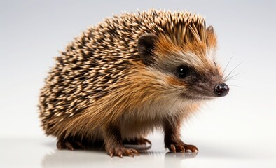 Obraz premium hedgehog on white background