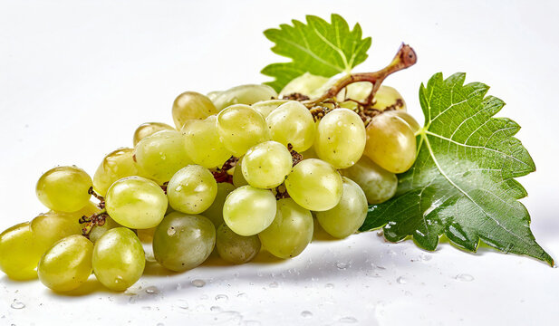 grapes on a white background