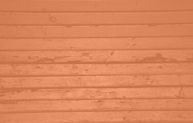 Texture of Peach fuzz wooden boards. Grunge texture old wood. Peach fuzz color wood texture background surface with old natural pattern. Wood texture background, wood planks. Color trendy 2024.