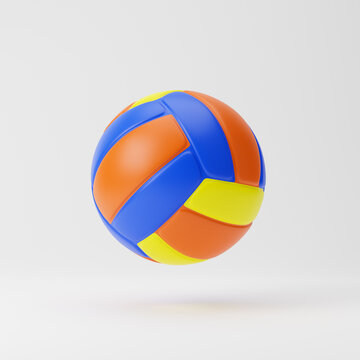 Volleyball isolated over white background. 3D rendering.