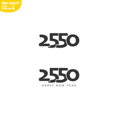 Creative Happy New Year 2550 Logo Design