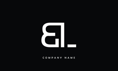 Obraz premium BL, LB, B, L Abstract Letters Logo Monogram
