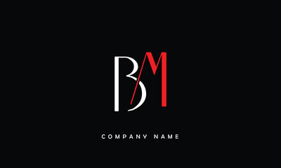 Obraz premium BM, MB, B, M Abstract Letters Logo Monogram