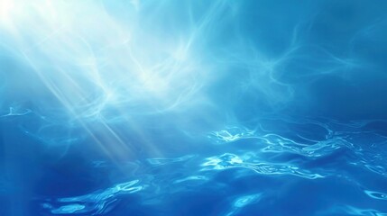 Fototapeta na wymiar Blue Ocean Waves Crashing Under a Clear Sky on a Serene Day